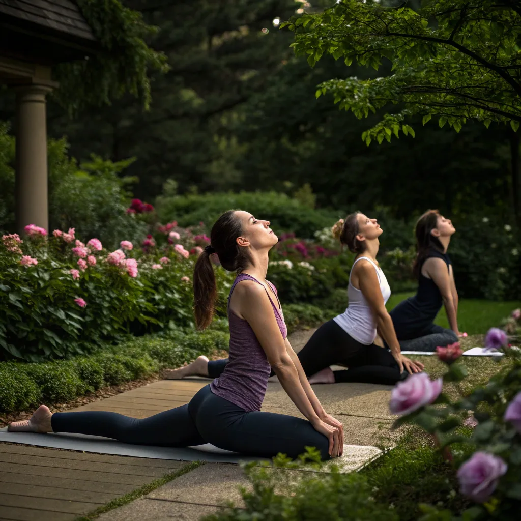Yoga posing session